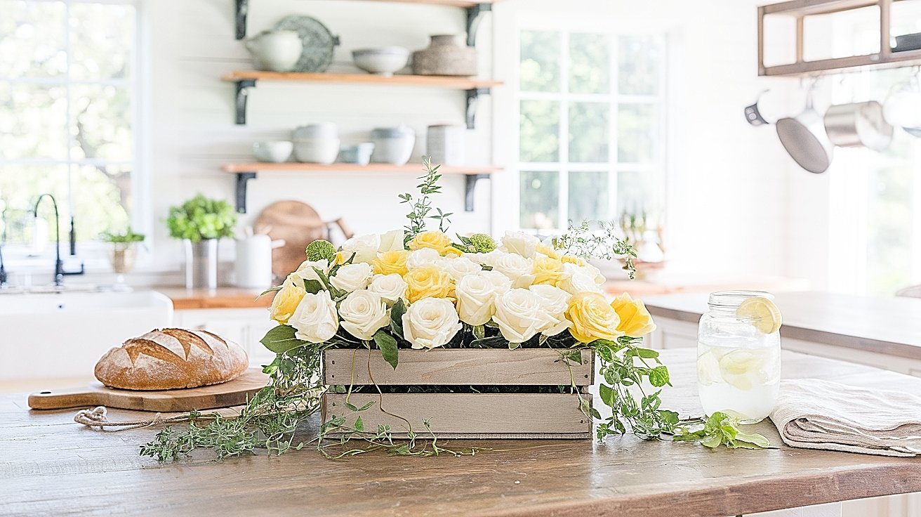 Farmhouse Roses Styling Roses for Farmhouse Charm in Every Room - homeflowerdesign.com